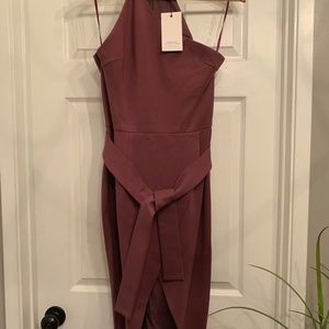 One Shoulder Asymmetric Dress - Midi Dress